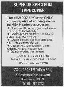 Screen from 007 Spy