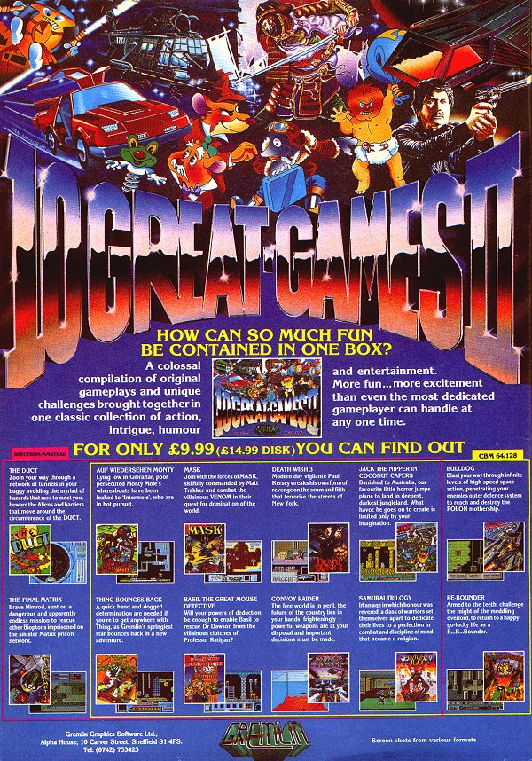 Screen from 10 Great Games II
