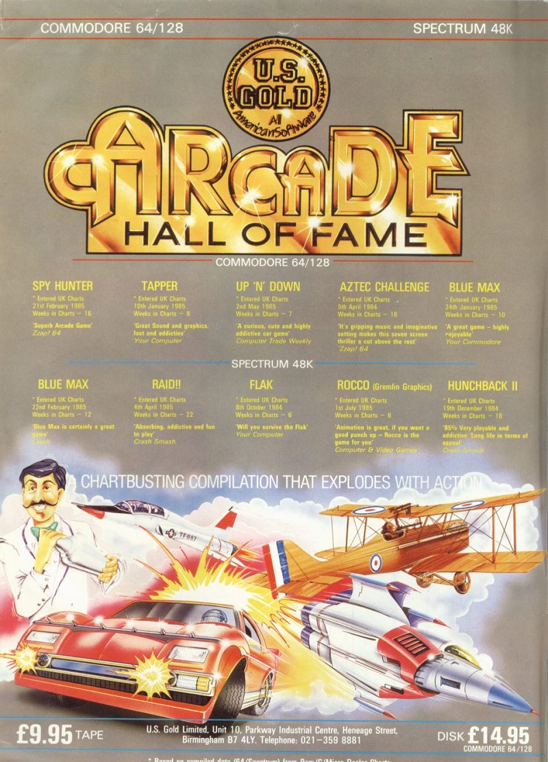 Screen from Arcade Hall of Fame