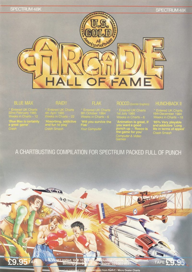 Screen from Arcade Hall of Fame