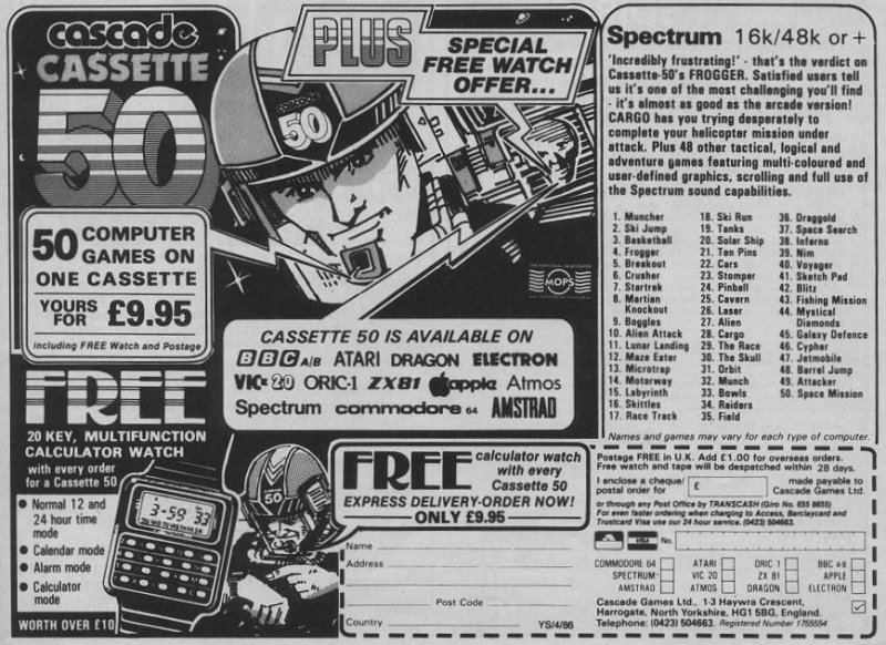 Screen from Cassette 50
