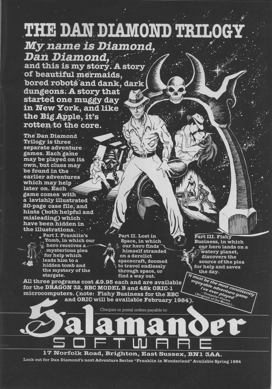 Screen from The Dan Diamond Trilogy