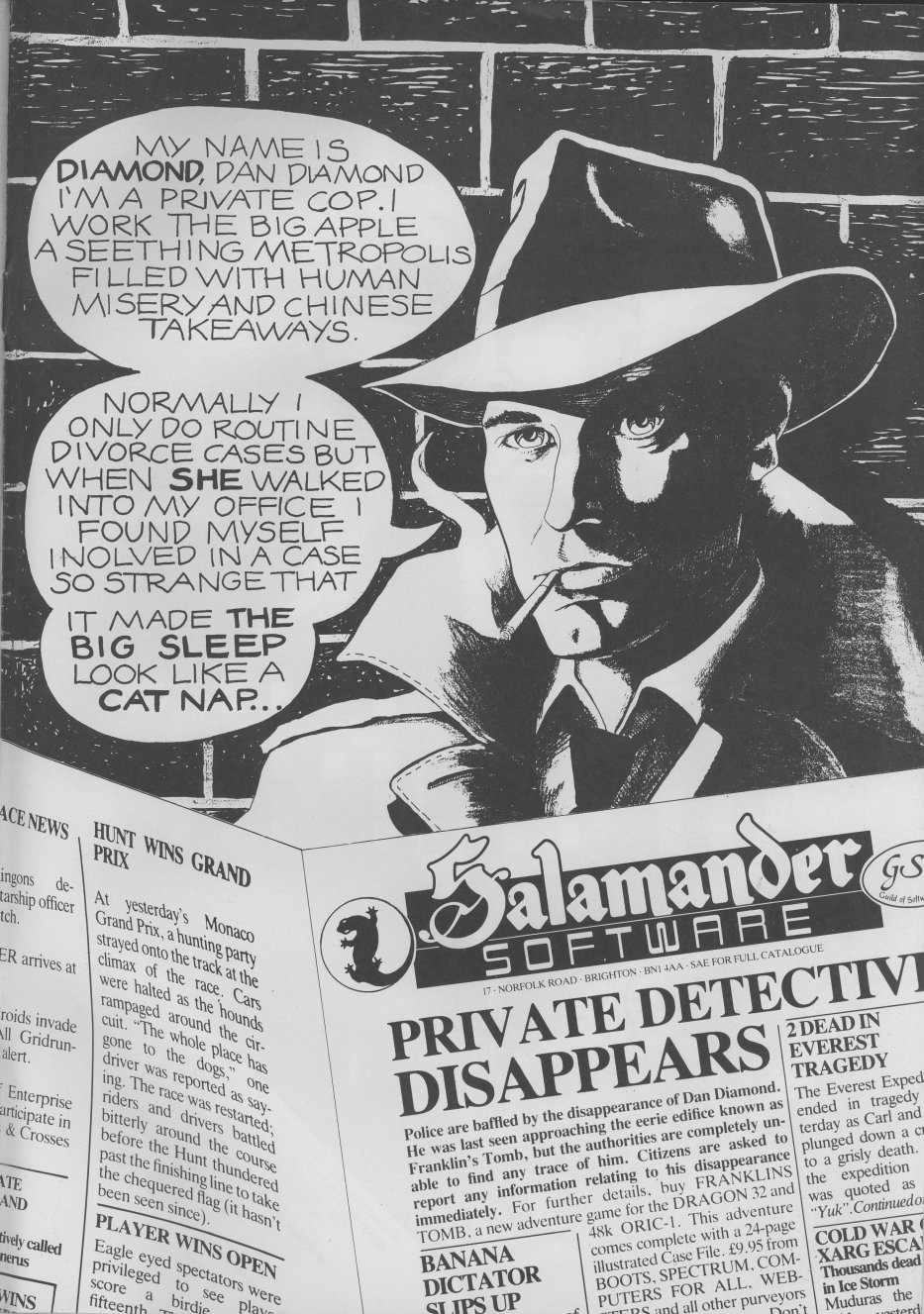 Screen from The Dan Diamond Trilogy