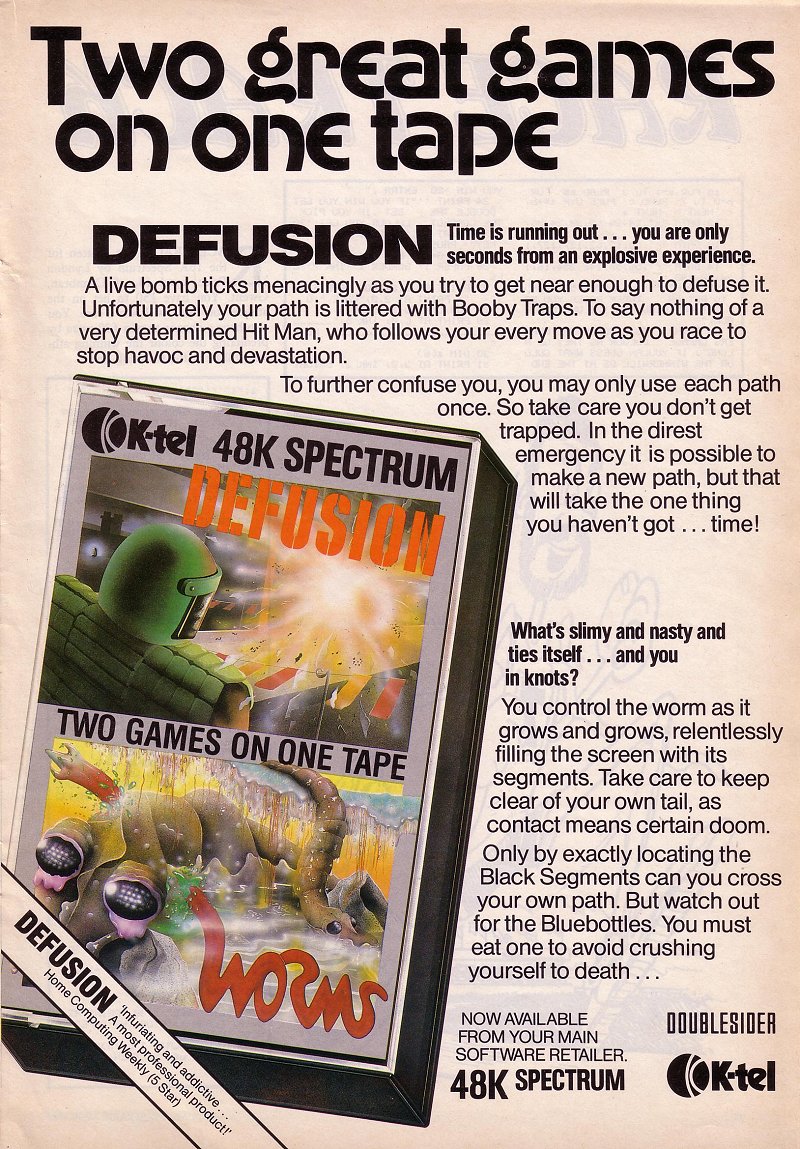 Screen from Defusion + Worms