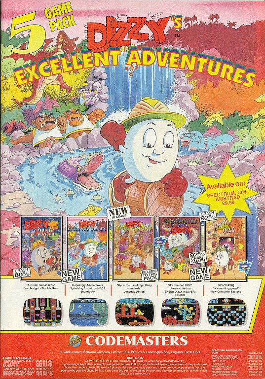Screen from Dizzy's Excellent Adventures