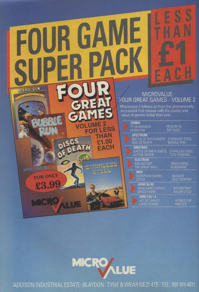 Screen from Four Great Games Volume 2