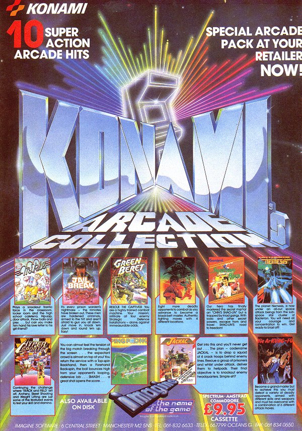 Screen from Konami's Arcade Collection