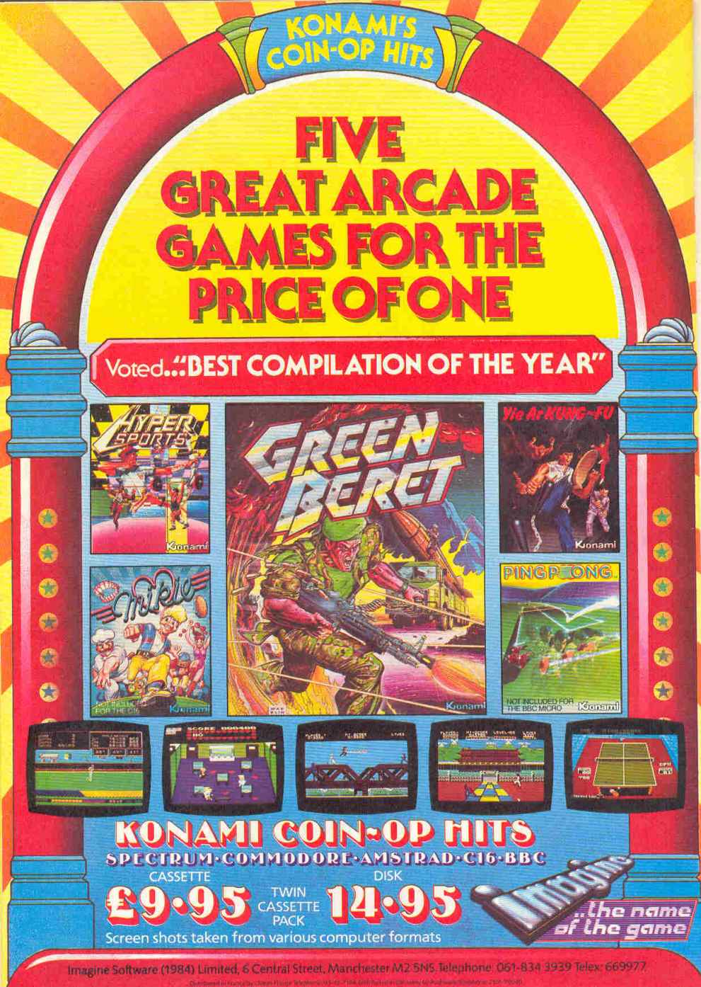 Screen from Konami's Coin-Op Hits