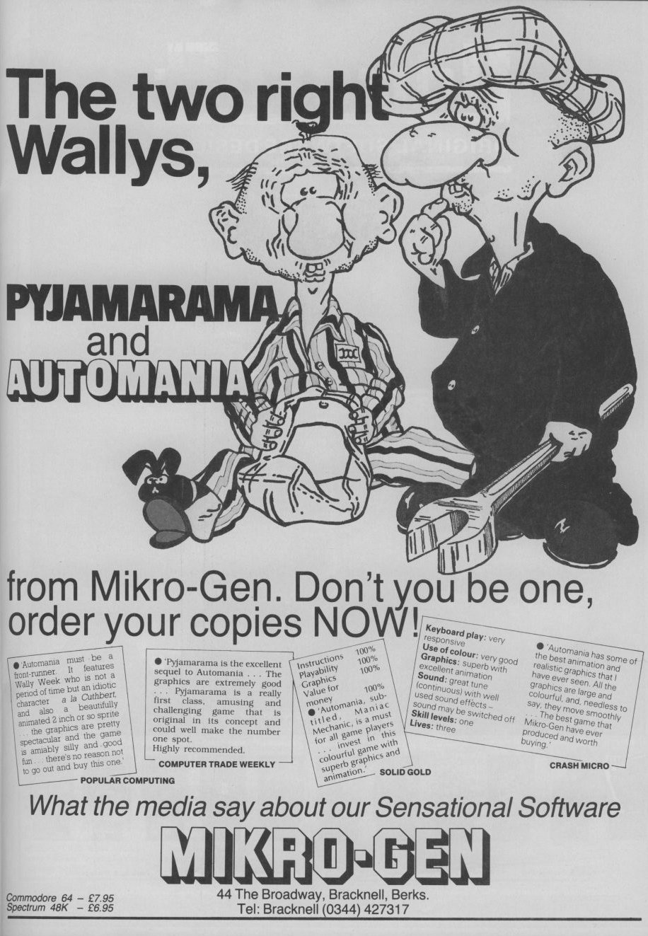 Screen from Pyjamarama + Automania
