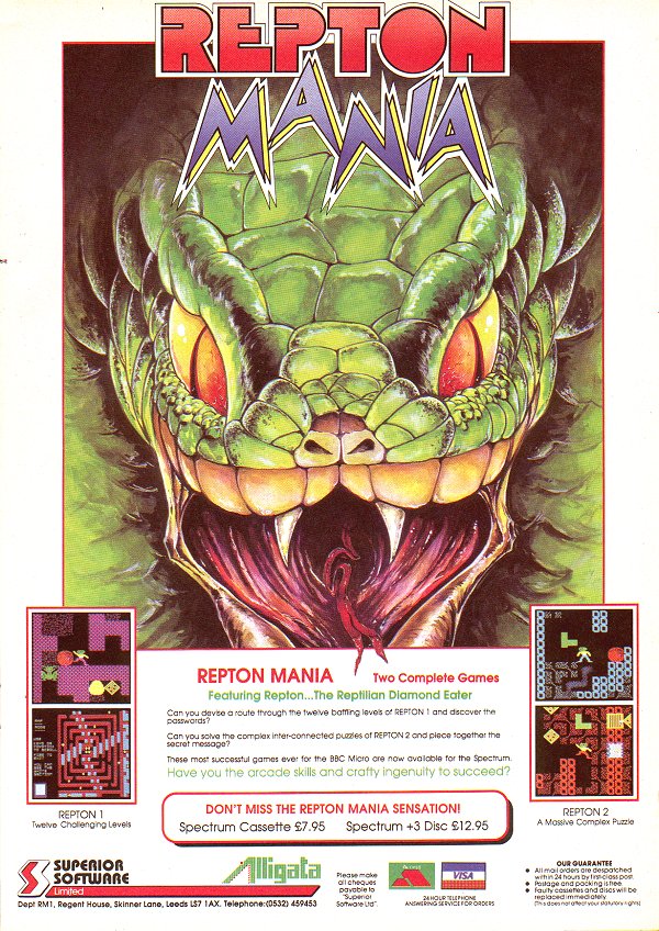 Screen from Repton Mania