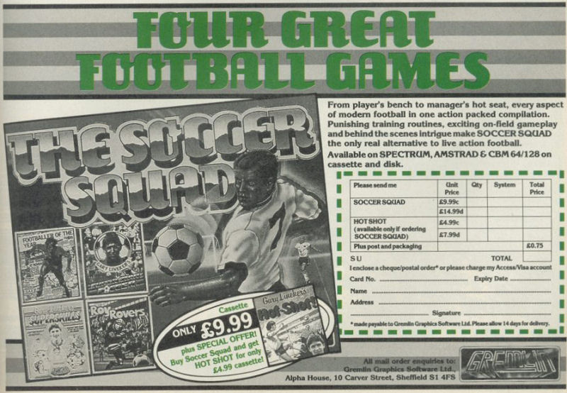 Screen from The Soccer Squad