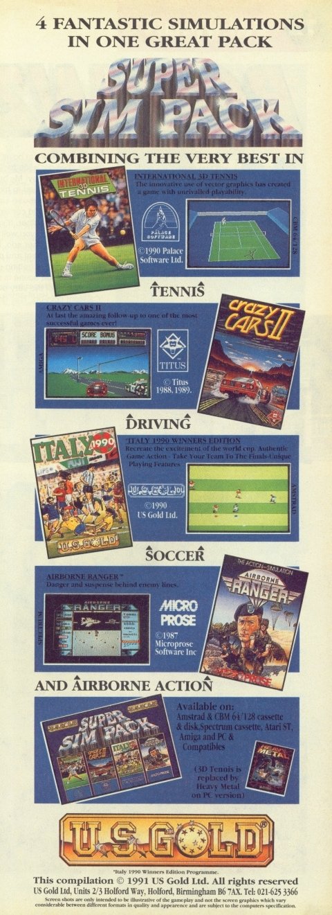 Screen from Super Sim Pack