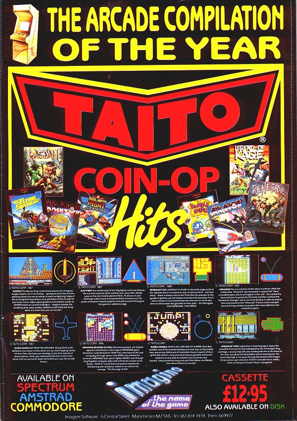 Screen from Taito Coin-Op Hits