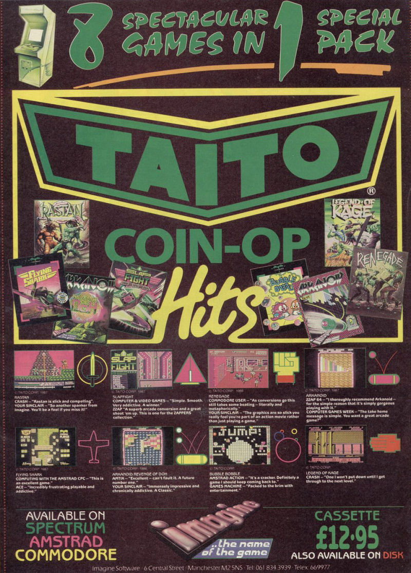 Screen from Taito Coin-Op Hits