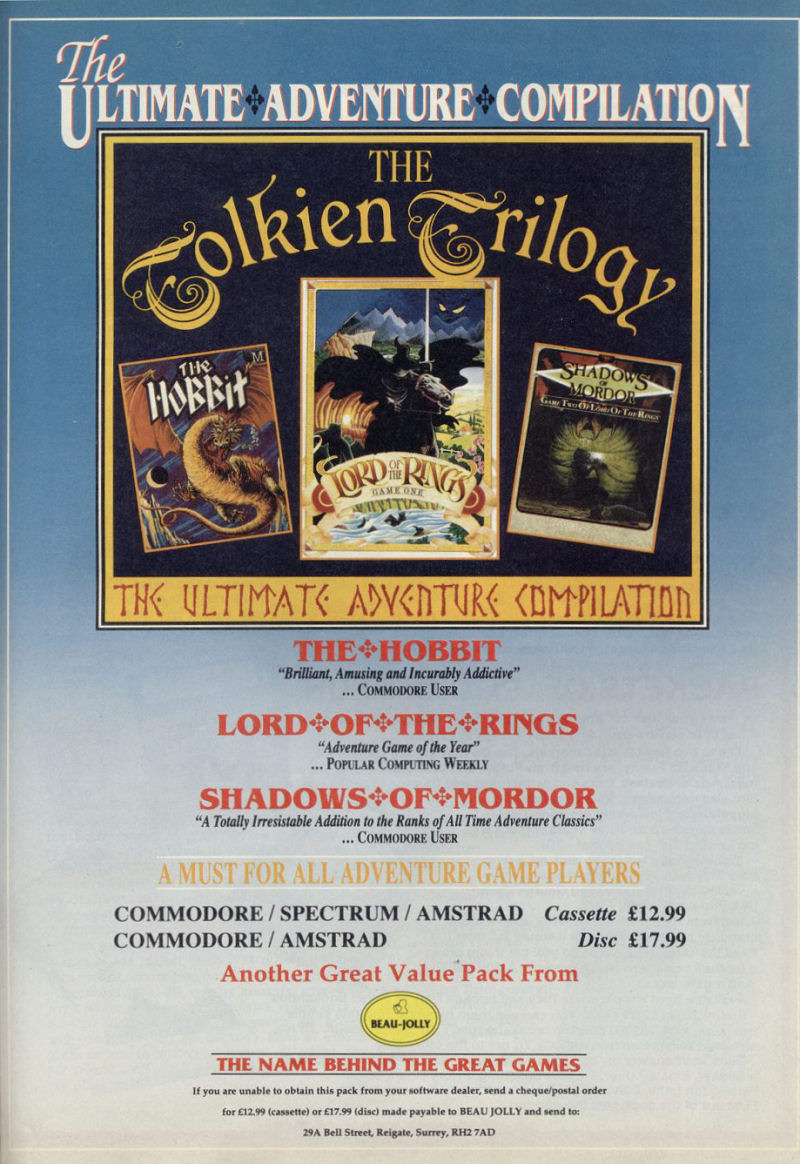 Screen from The Tolkien Trilogy