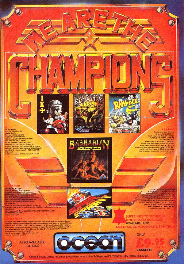 Screen from We Are the Champions