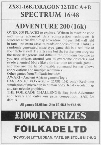 Screen from Adventure 200