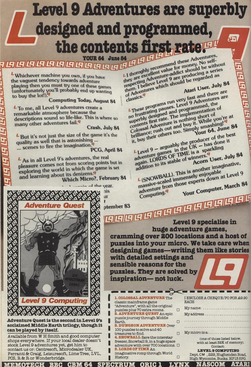 Screen from Adventure Quest