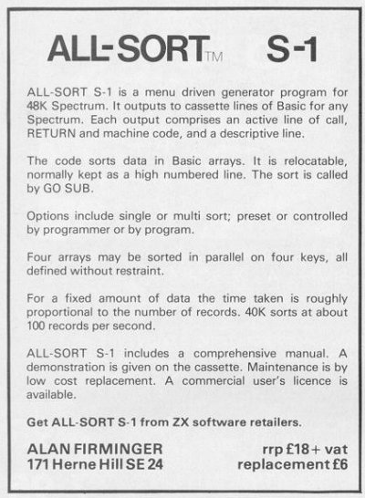 Screen from All-Sort S1