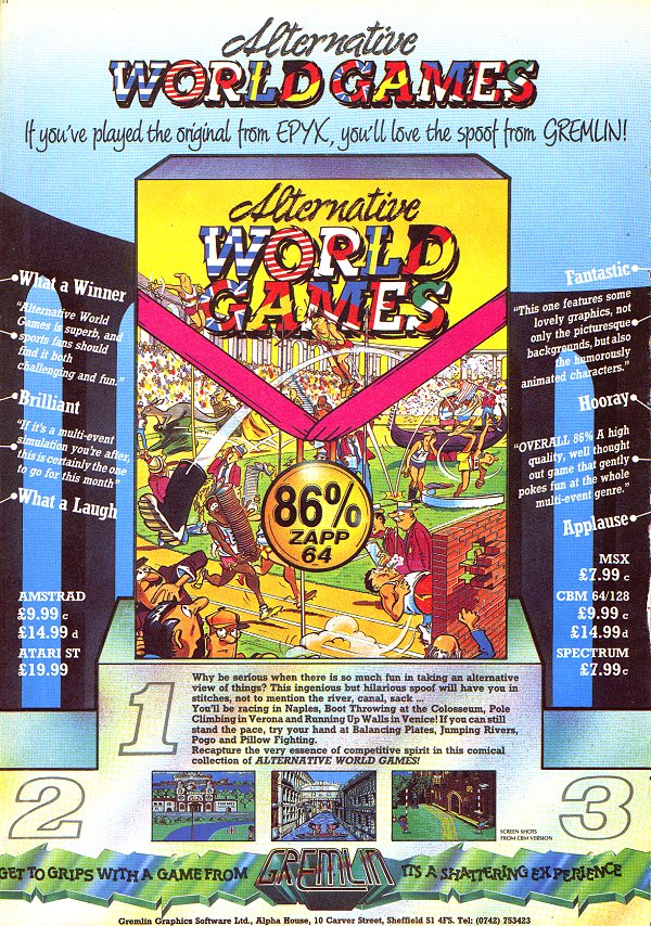 Screen from Alternative World Games
