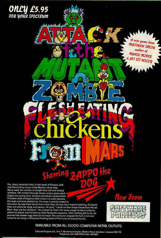 Screen from Attack of the Mutant Zombie Flesh Eating Chickens from Mars