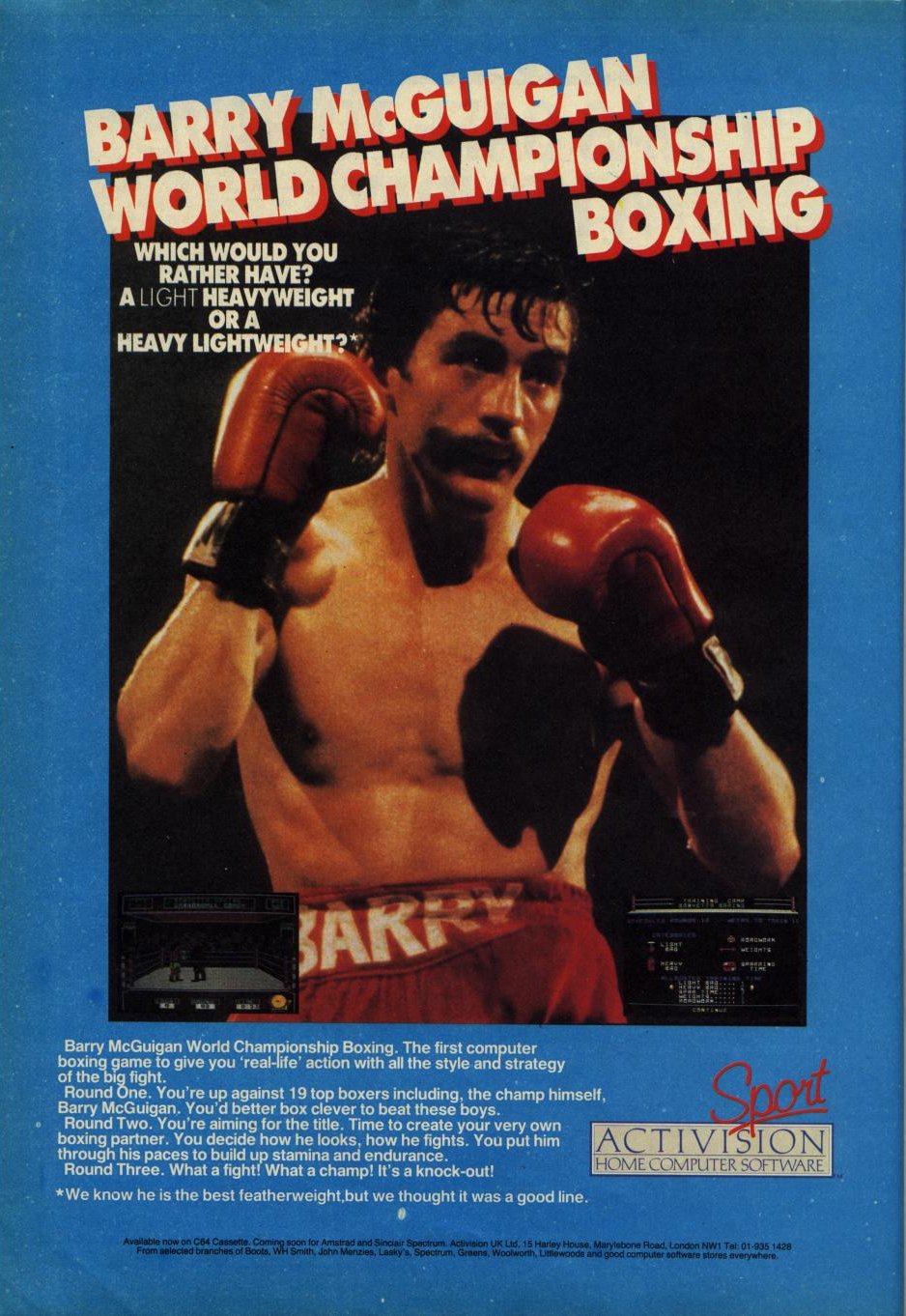 Screen from Barry McGuigan World Championship Boxing