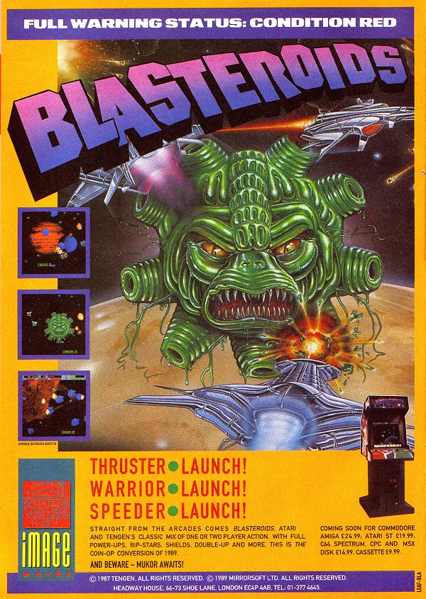Screen from Blasteroids