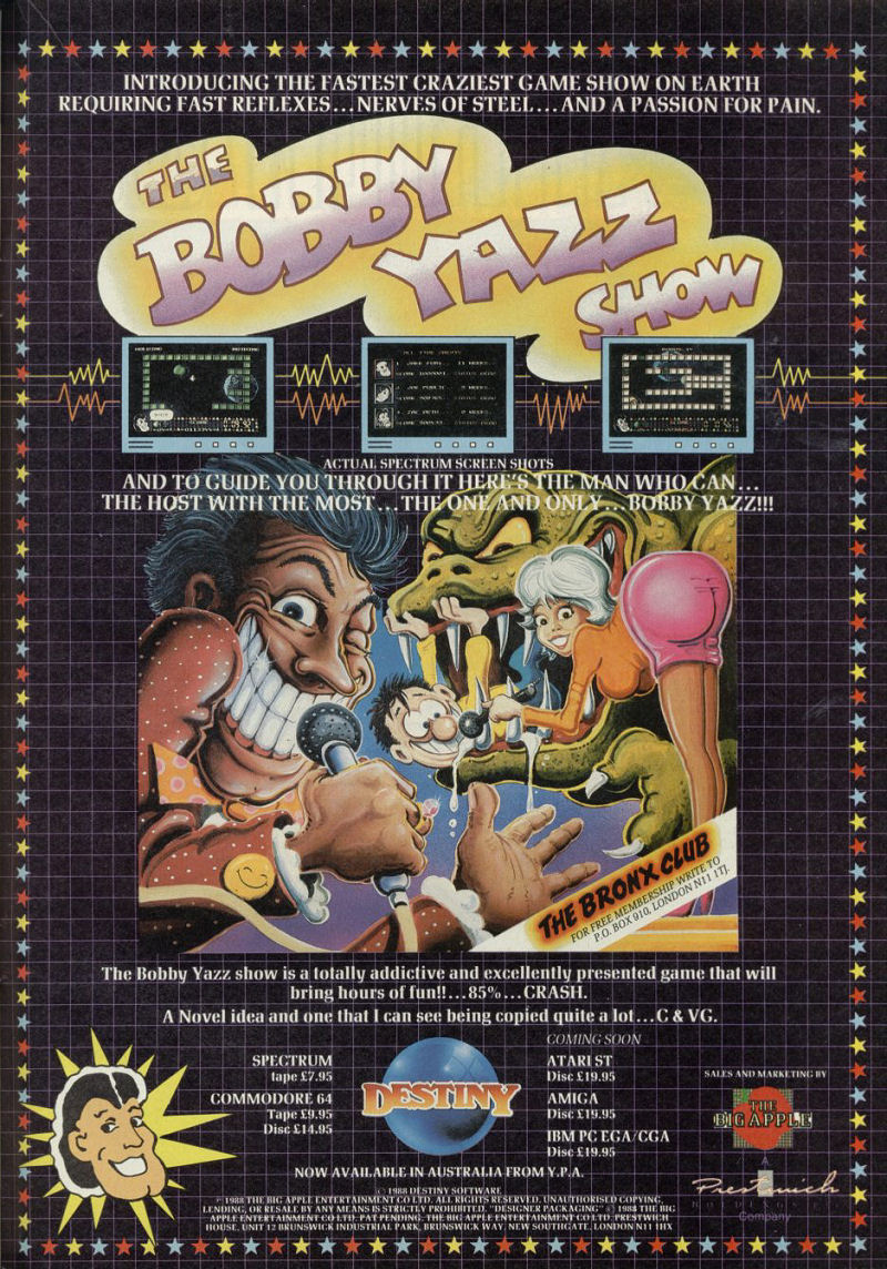 Screen from The Bobby Yazz Show