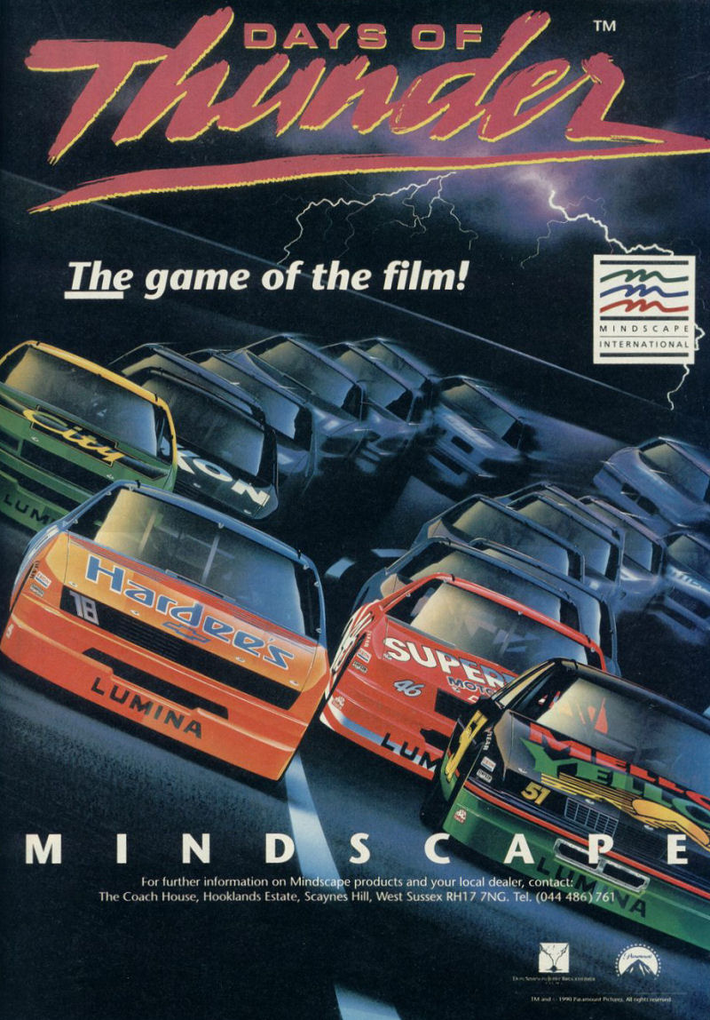 Screen from Days of Thunder