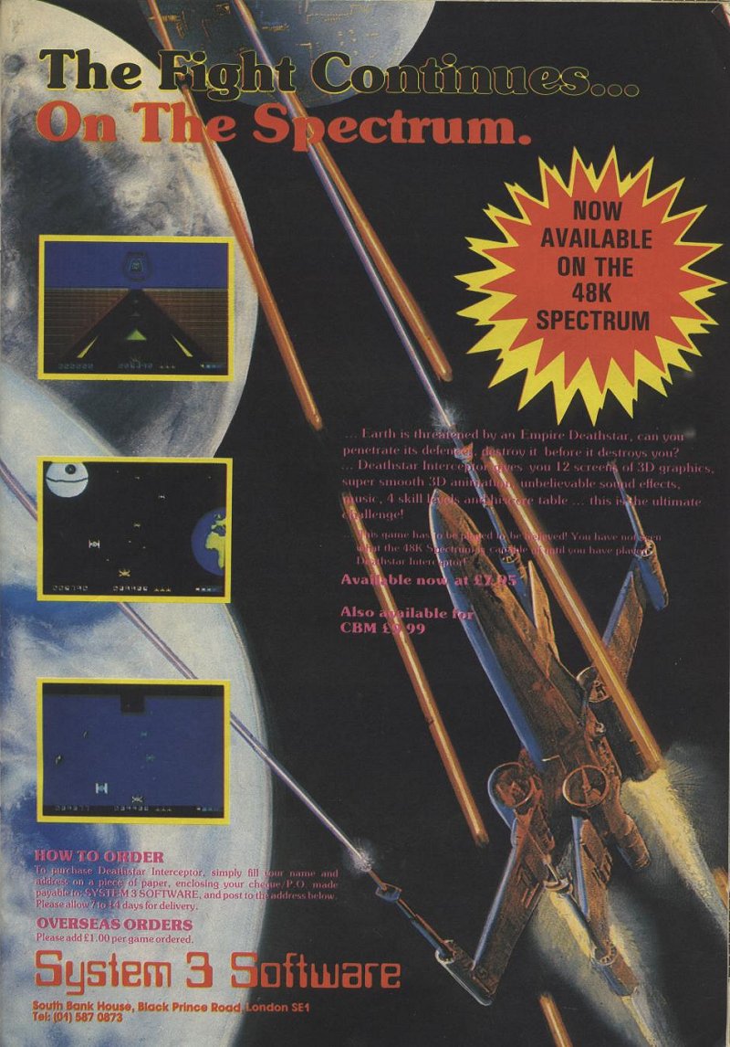 Screen from Death Star Interceptor