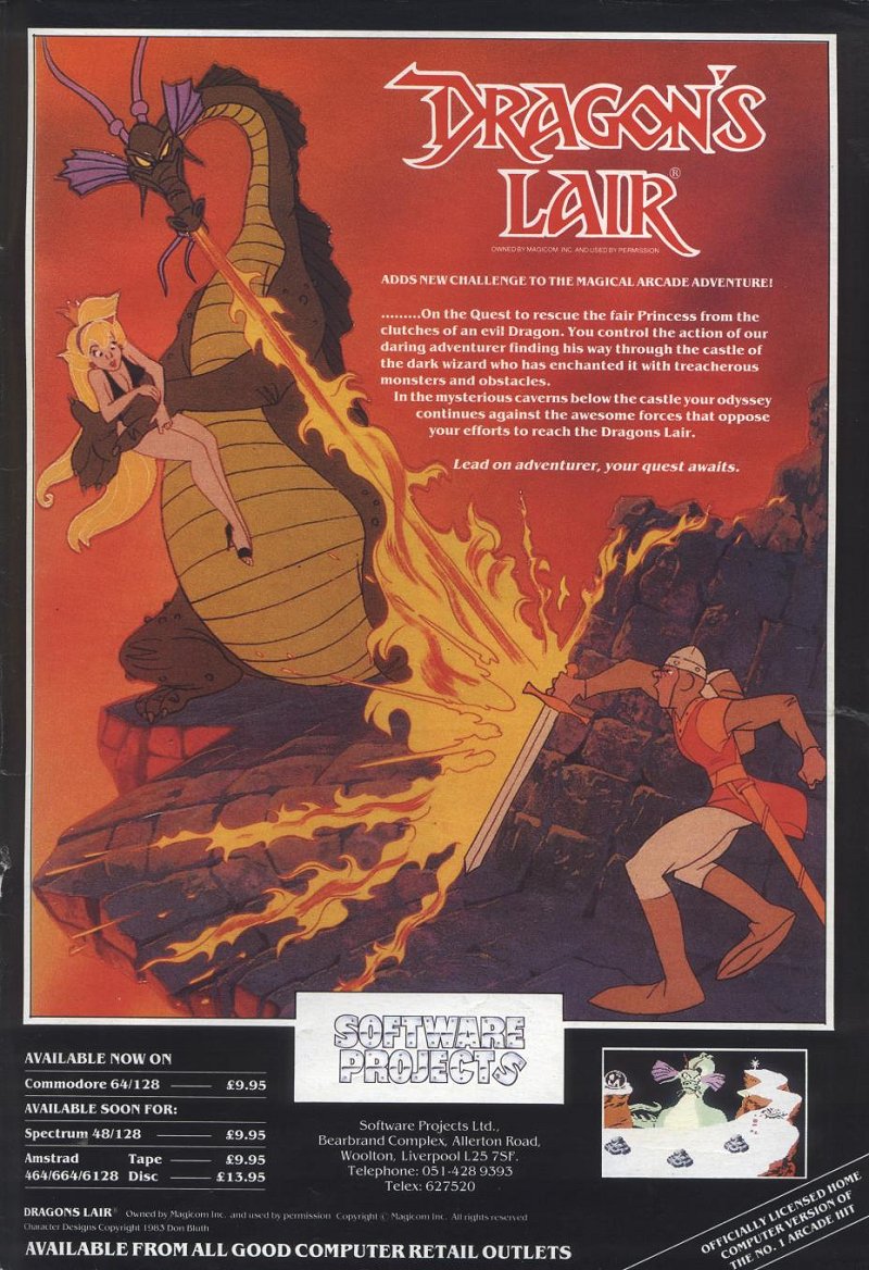 Screen from Dragon's Lair