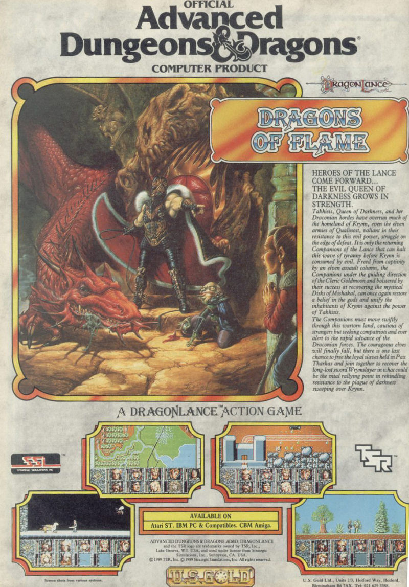 Screen from Dragons of Flame
