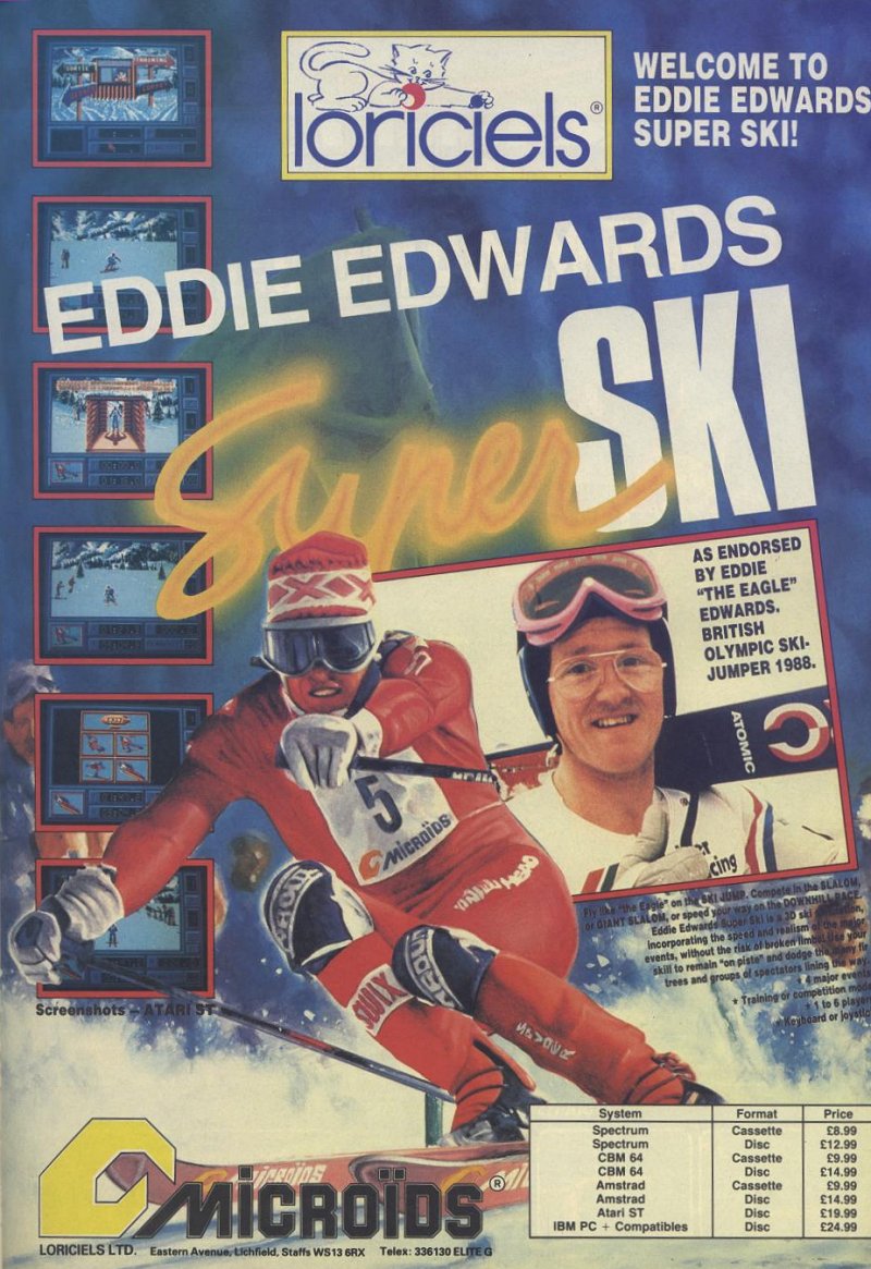 Screen from Eddie Edwards' Super Ski