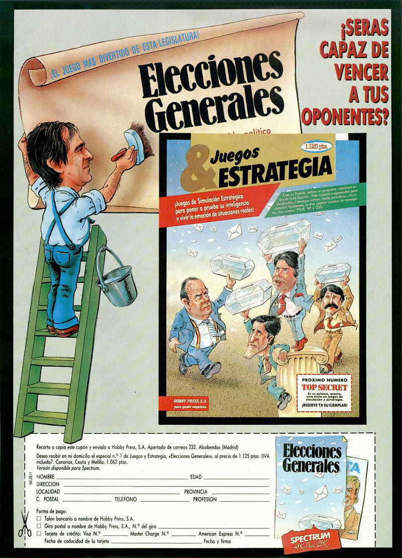 Screen from Elecciones Generales
