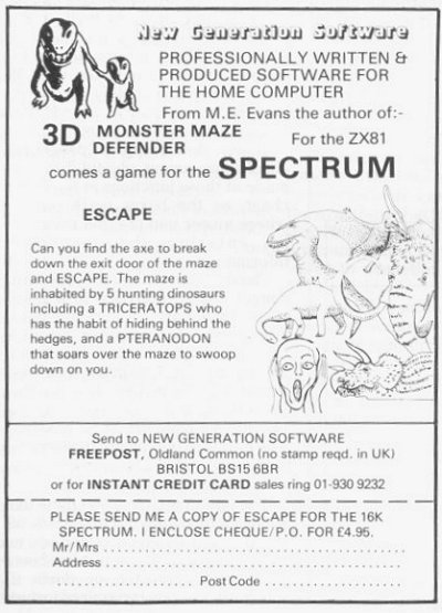Screen from Escape