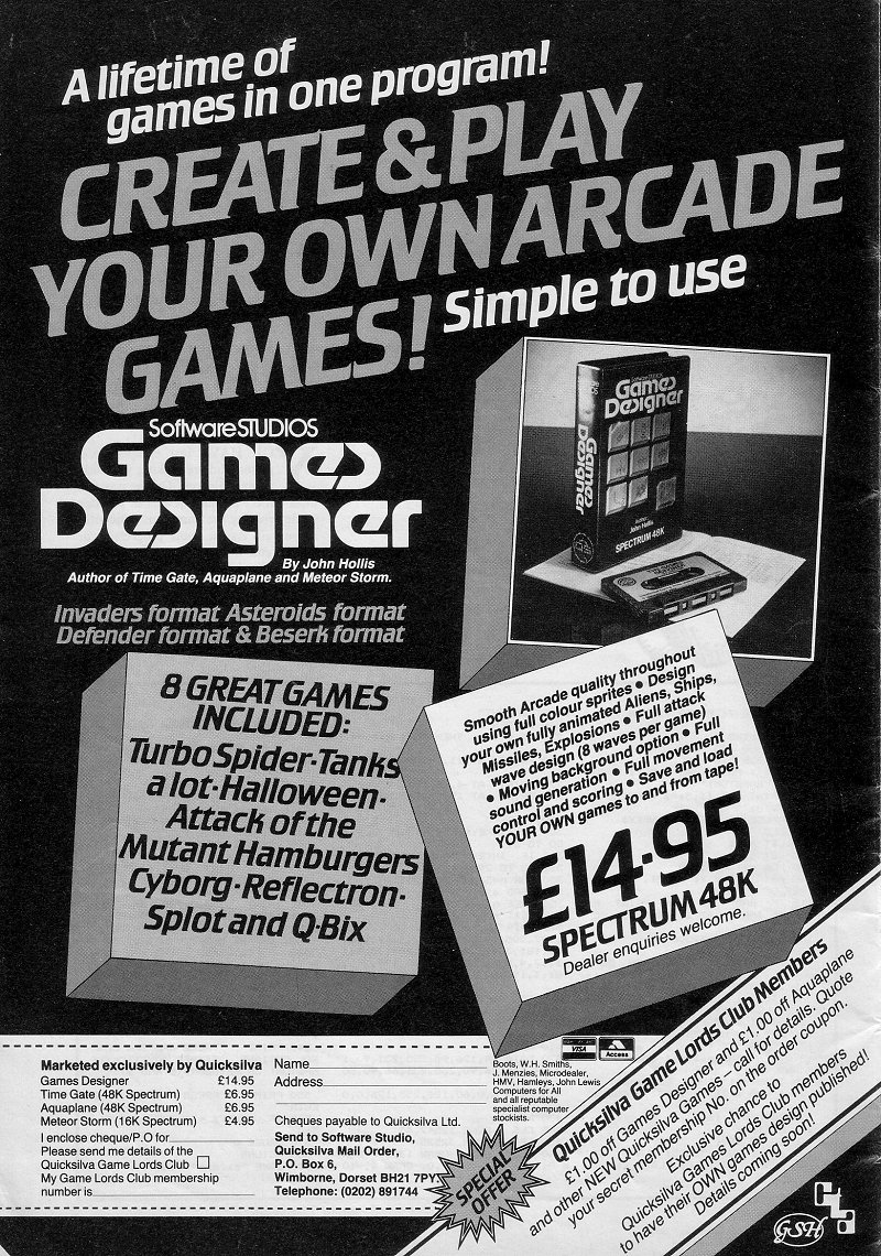 Screen from Games Designer