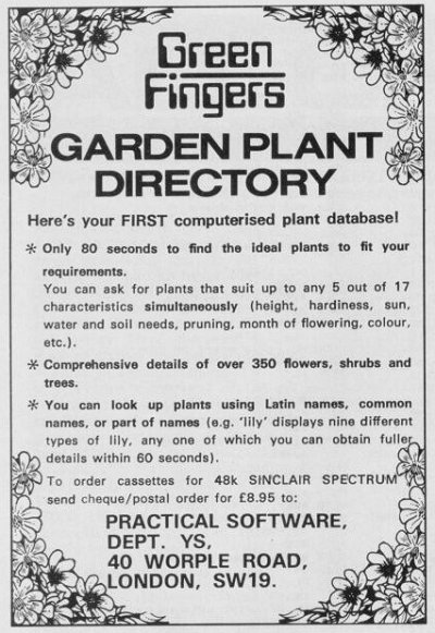 Screen from Garden Plant Directory