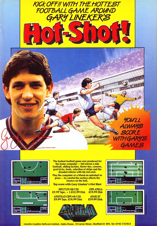 Screen from Gary Lineker's Hot-Shot!