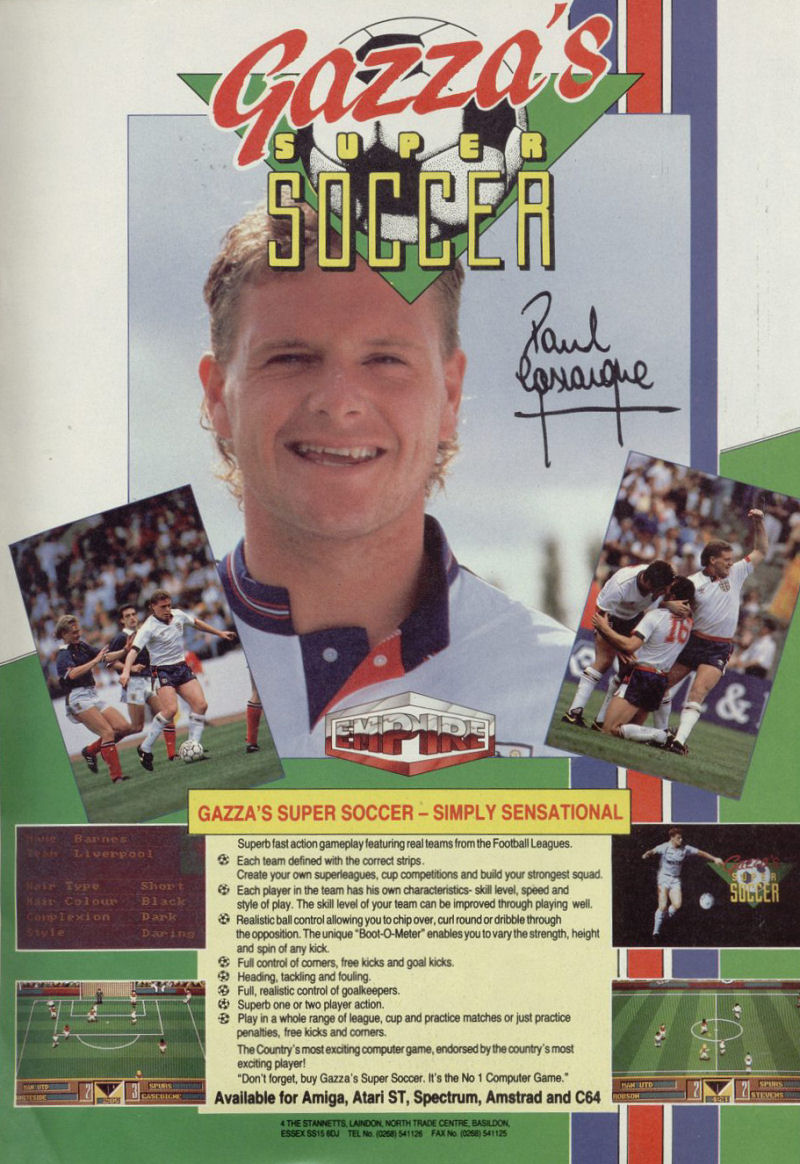 Screen from Gazza's Super Soccer