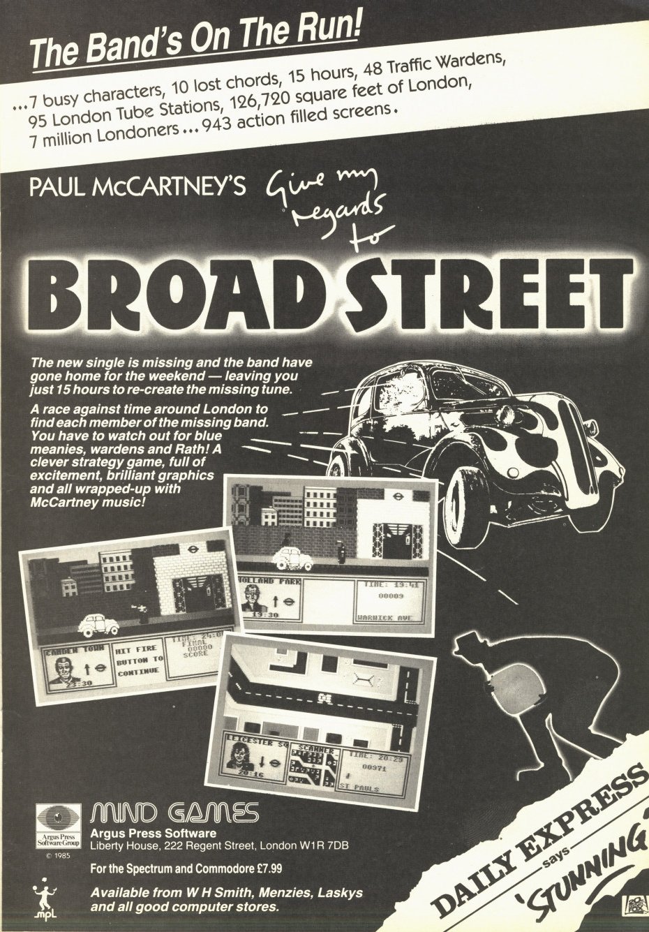 Screen from Give My Regards to Broad Street