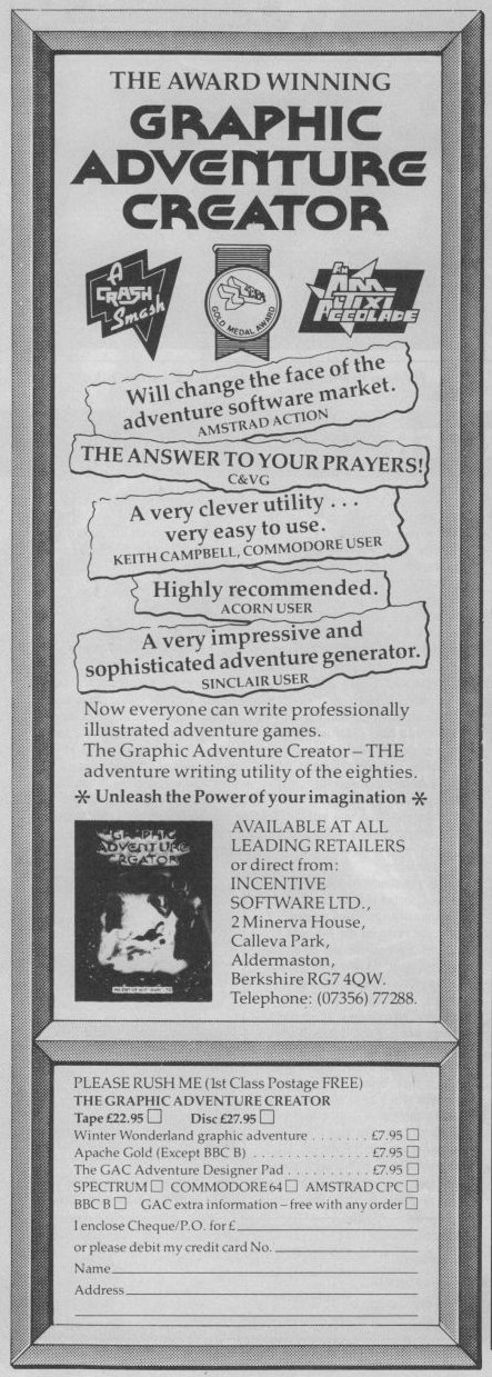 Screen from The Graphic Adventure Creator