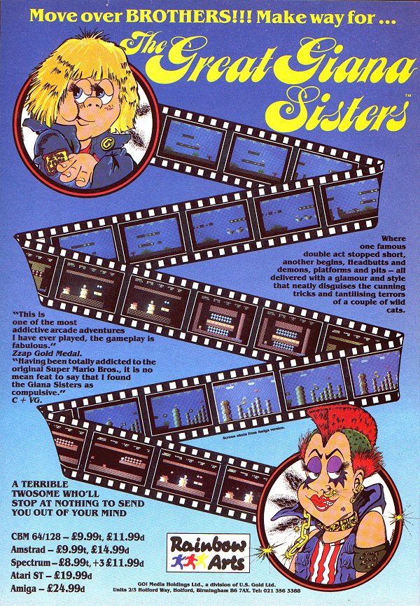 Screen from The Great Giana Sisters