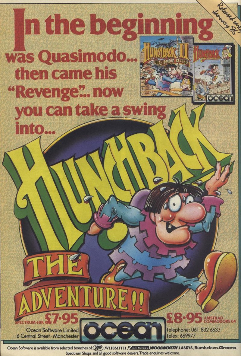 Screen from Hunchback - The Adventure
