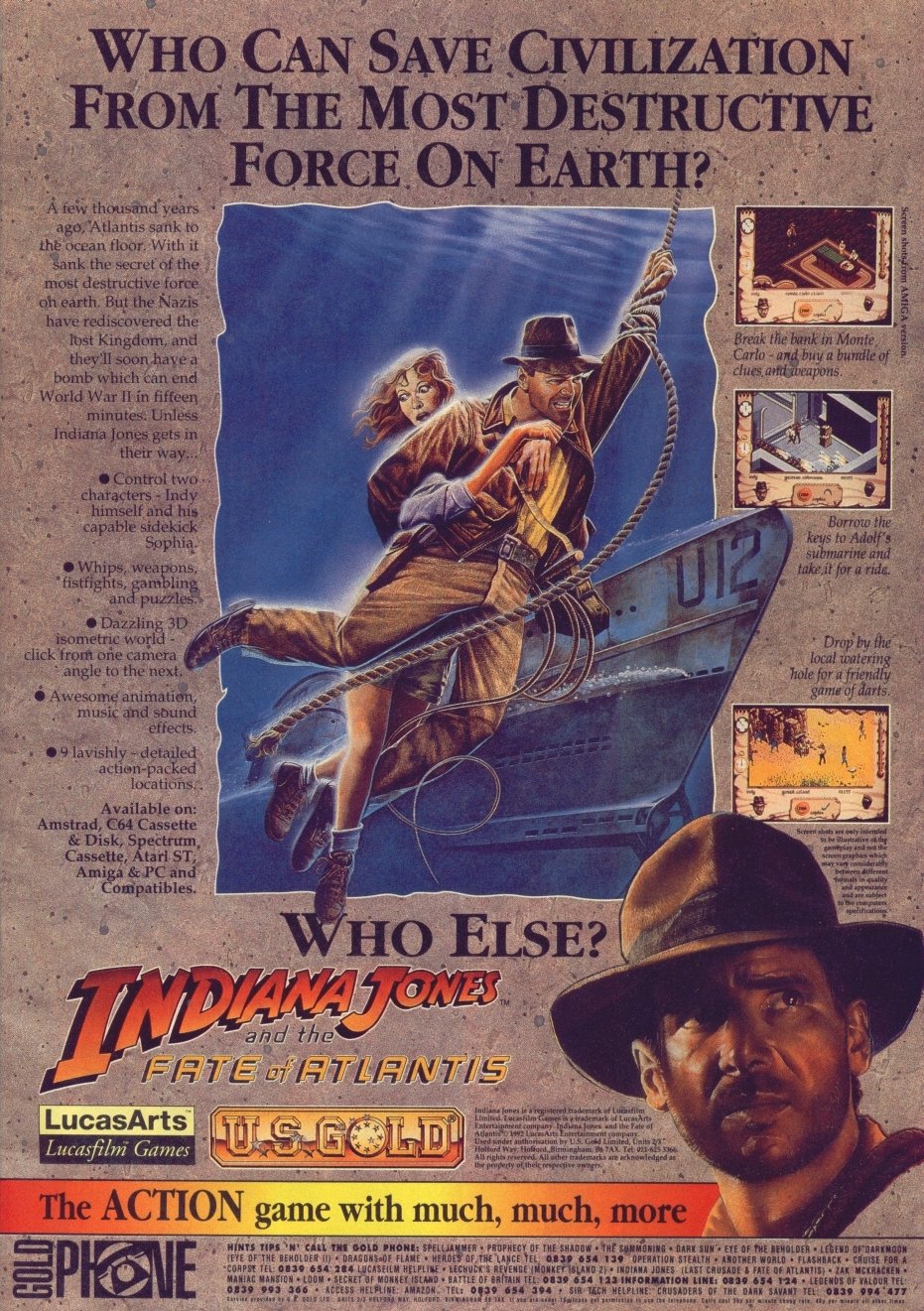Screen from Indiana Jones and the Fate of Atlantis