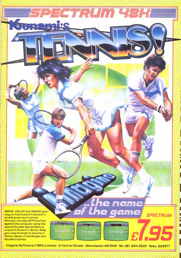 Screen from Konami's Tennis