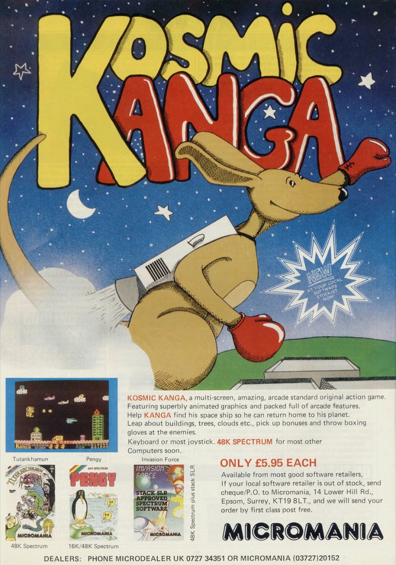 Screen from Kosmic Kanga