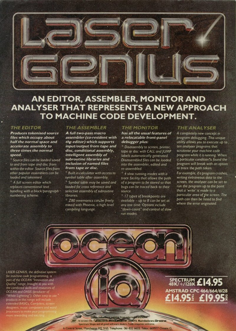 Screen from Laser Genius