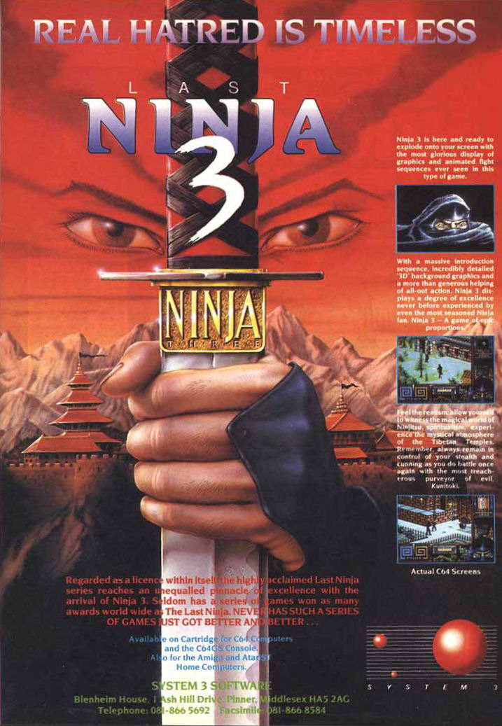 Screen from Last Ninja 3