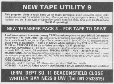 Screen from Lerm Tape Utility 9