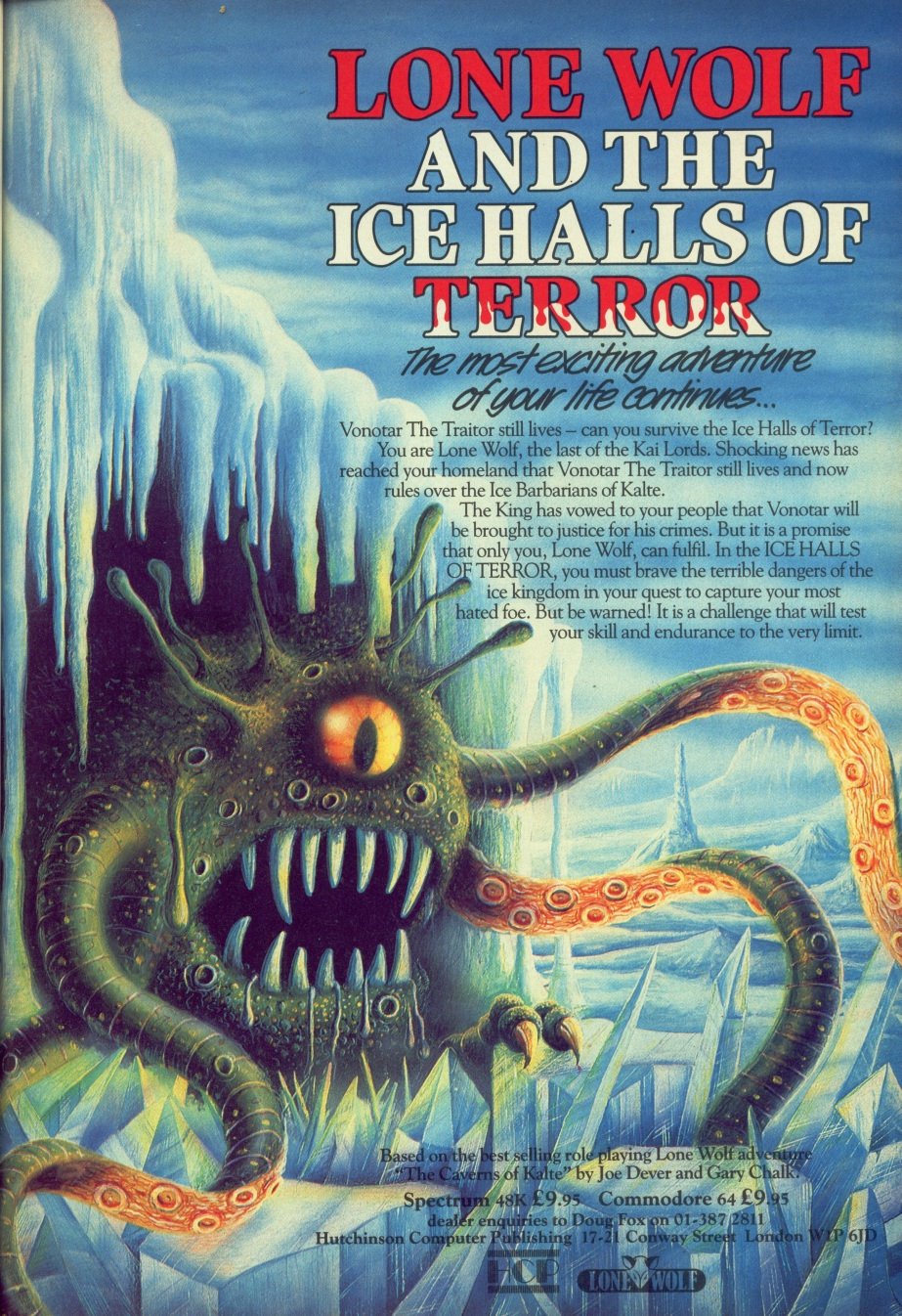 Screen from Lone Wolf and the Ice Halls of Terror